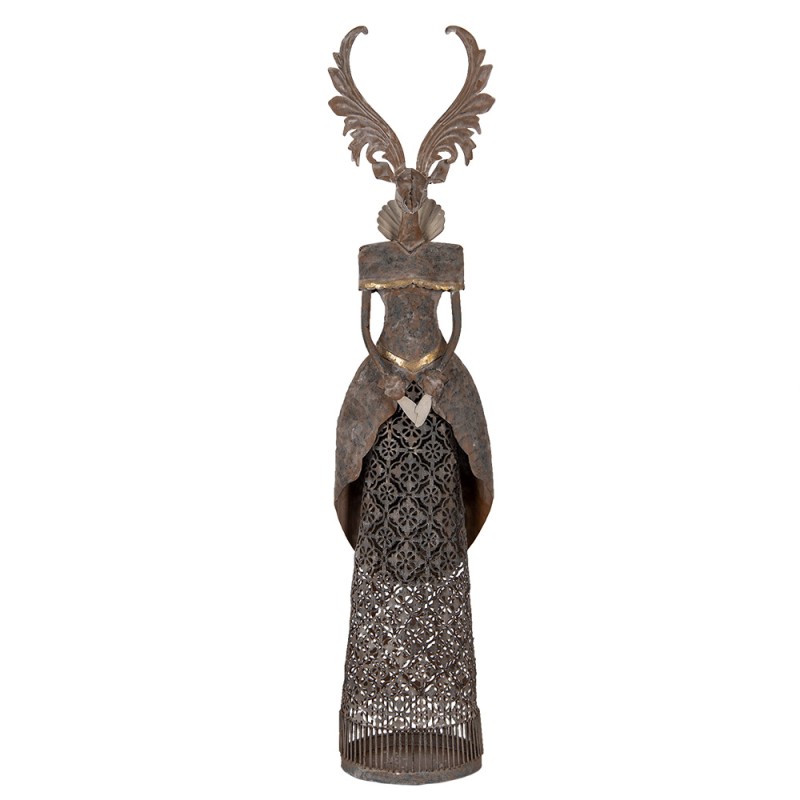 Clayre & Eef Decorative Figurine Deer 20x11x81 cm Brown Metal