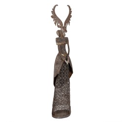 Clayre & Eef Decorative Figurine Deer 20x11x81 cm Brown Metal