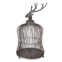 Clayre & Eef Decorazione gabbia Ø 26x50 cm Grigio Metallo