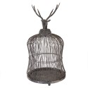 Clayre & Eef Decorazione gabbia Ø 26x50 cm Grigio Metallo