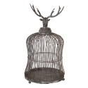 Clayre & Eef Decorazione gabbia Ø 26x50 cm Grigio Metallo