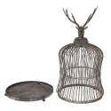 Clayre & Eef Decorazione gabbia Ø 26x50 cm Grigio Metallo