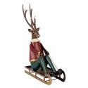 Clayre & Eef Decoratie Beeld Hert 27x10x31 cm Bruin Metaal