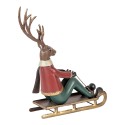 Clayre & Eef Decoratie Beeld Hert 27x10x31 cm Bruin Metaal
