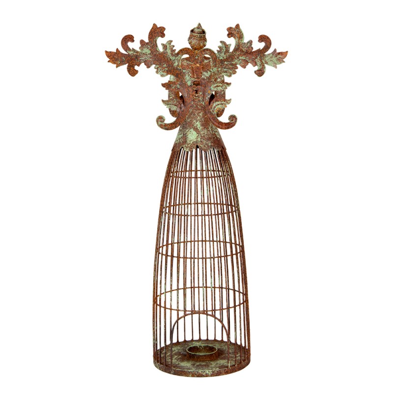 Clayre & Eef Kandelaar Engel 29x17x58 cm Bruin Metaal