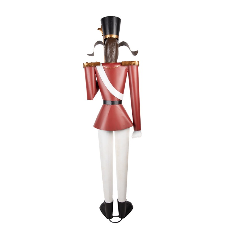 Clayre & Eef Kerstdecoratie Beeld Notenkraker 50x41x189 cm Rood Metaal