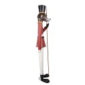 Clayre & Eef Kerstdecoratie Beeld Notenkraker 50x41x189 cm Rood Metaal