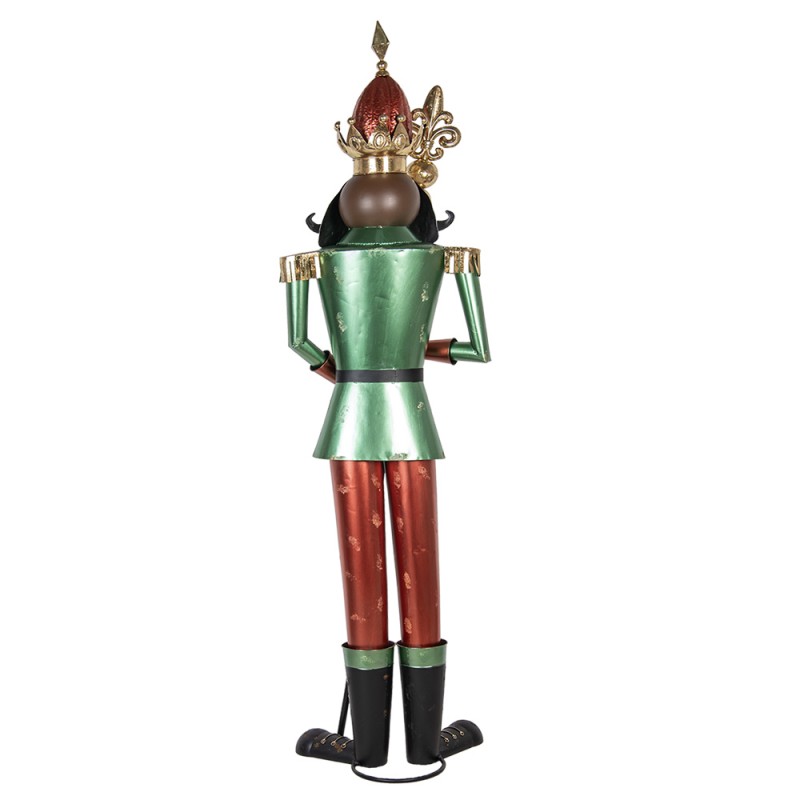 Clayre & Eef Statuetta decorativa Schiaccianoci 64x48x235 cm Verde Rosso Metallo