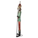 Clayre & Eef Statuetta decorativa Schiaccianoci 64x48x235 cm Verde Rosso Metallo