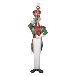 Clayre & Eef Decoratie Beeld Notenkraker 65x71x218 cm Wit Groen Metaal
