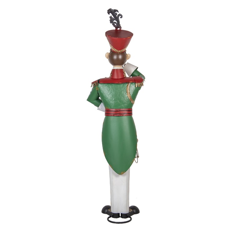 Clayre & Eef Decoratie Beeld Notenkraker 65x71x218 cm Wit Groen Metaal