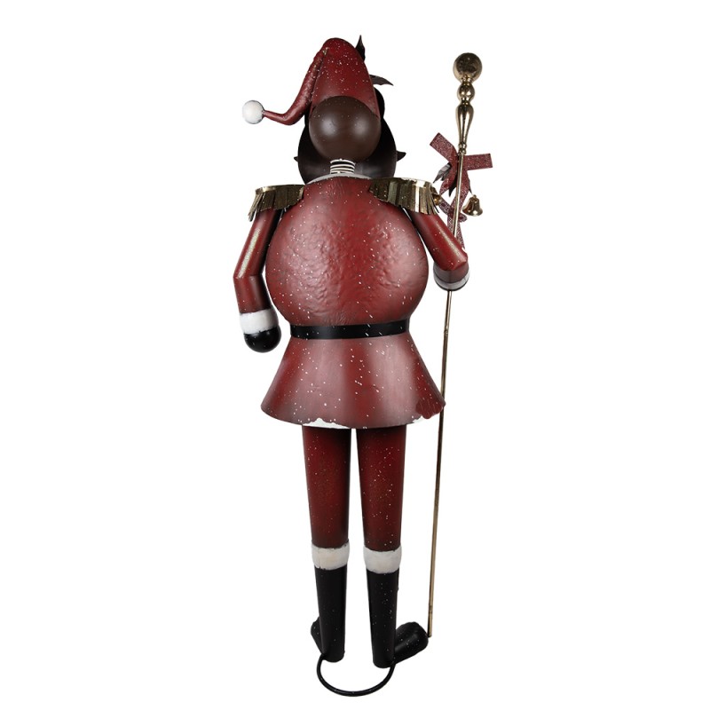 Clayre & Eef Weihnachtsdekorationsfigur Weihnachtsmann 82x36x205 cm Rot Metall