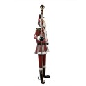 Clayre & Eef Weihnachtsdekorationsfigur Weihnachtsmann 82x36x205 cm Rot Metall