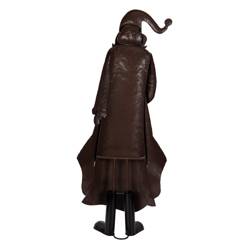 Clayre & Eef Statuetta decorativa di Natale Babbo Natale 33x16x85 cm Rosso Metallo