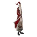 Clayre & Eef Statuetta decorativa di Natale Babbo Natale 33x16x85 cm Rosso Metallo