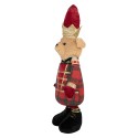 Clayre & Eef Statuetta decorativa di Natale Orso 25x15x60 cm Marrone Tessuto