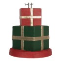 Clayre & Eef Pied de sapin de Noël Cadeau Ø 44x54 cm Vert Rouge Matériau céramique