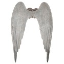 Clayre & Eef Wanddekoration Flügel 79x6x113 cm Grau Metall