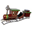 Clayre & Eef Statuetta decorativa Treno 70x15x36 cm Rosso Metallo