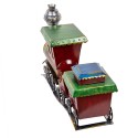 Clayre & Eef Statuetta decorativa Treno 70x15x36 cm Rosso Metallo