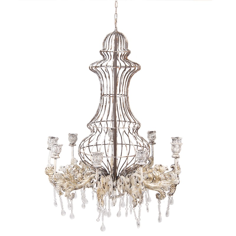 Clayre & Eef Candelabro Ø 69x93/137 cm Beige Metallo