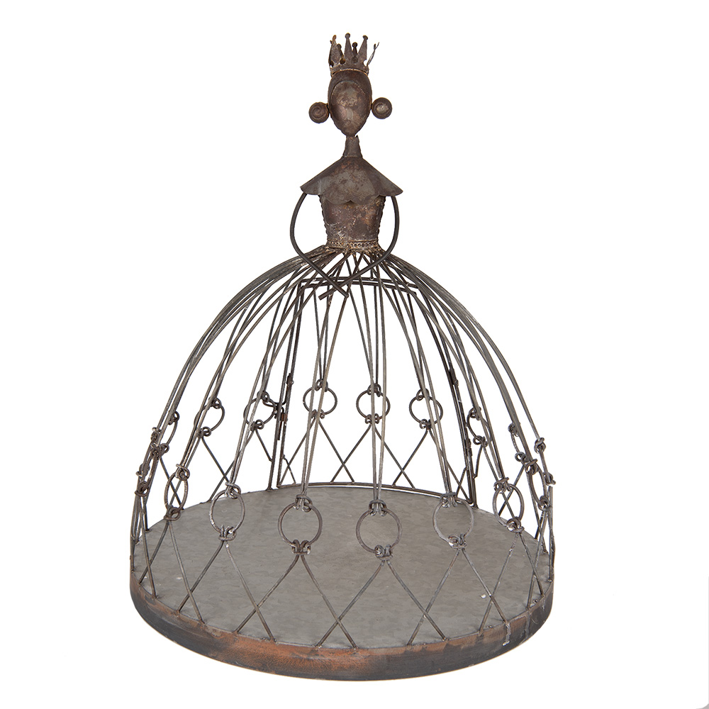 Clayre&Eef PlanthouderØ 44x54 cm Bruin Metaal afbeelding