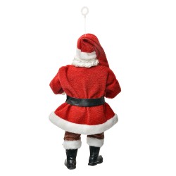 Clayre & Eef Ornamento Natalizio Babbo Natale 17 cm Rosso Tessuto su plastica