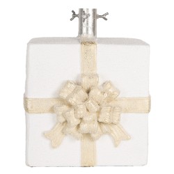 Clayre & Eef Supporto per albero di Natale Regalo 26x24x33 cm Bianco Materiale ceramico