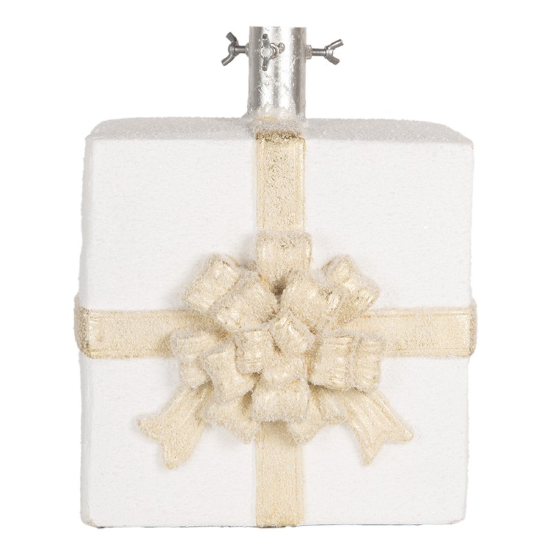 Clayre & Eef Supporto per albero di Natale Regalo 26x24x33 cm Bianco Materiale ceramico