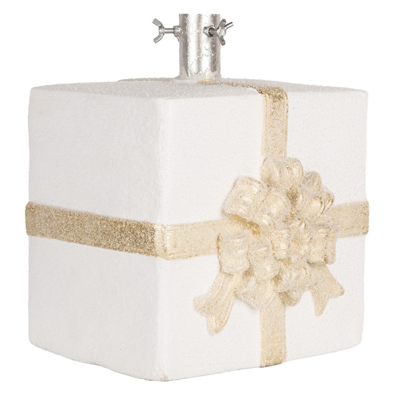 Clayre & Eef Supporto per albero di Natale Regalo 26x24x33 cm Bianco Materiale ceramico