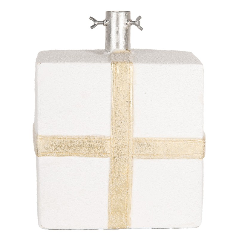 Clayre & Eef Supporto per albero di Natale Regalo 26x24x33 cm Bianco Materiale ceramico