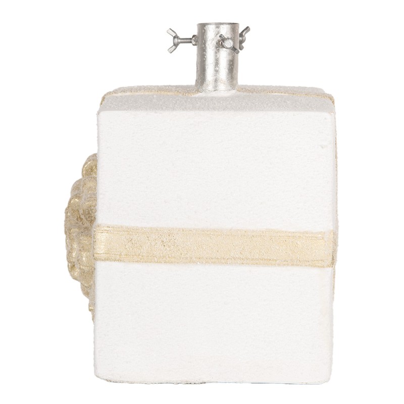 Clayre & Eef Supporto per albero di Natale Regalo 26x24x33 cm Bianco Materiale ceramico