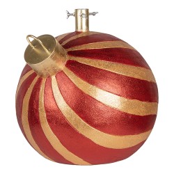 Clayre & Eef Supporto per albero di Natale Pallina di Natale 43x40x41 cm Rosso Color oro Materiale ceramico