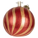 Clayre & Eef Supporto per albero di Natale Pallina di Natale 43x40x41 cm Rosso Color oro Materiale ceramico