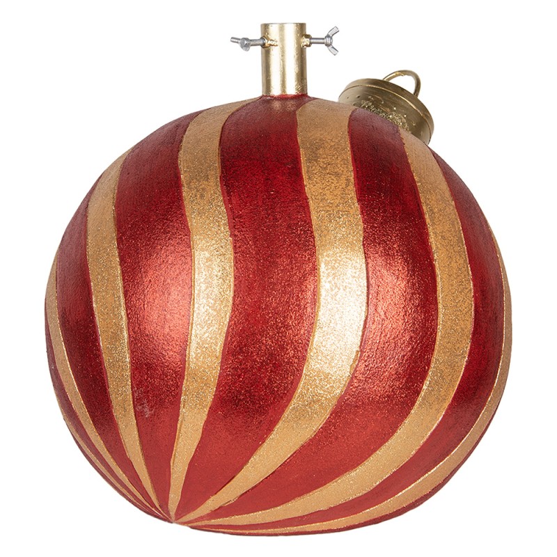 Clayre & Eef Supporto per albero di Natale Pallina di Natale 43x40x41 cm Rosso Color oro Materiale ceramico
