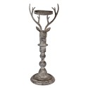 Clayre & Eef Candelabro Cervo 17x14x42 cm Grigio Metallo