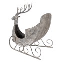 Clayre & Eef Statuetta decorativa Slitta 44x34x47 cm Grigio Metallo Cervo