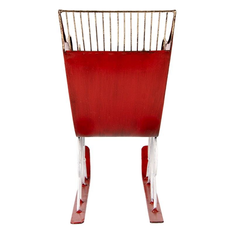 Clayre & Eef Decorative Figurine Sled 37x16x31 cm Red Metal