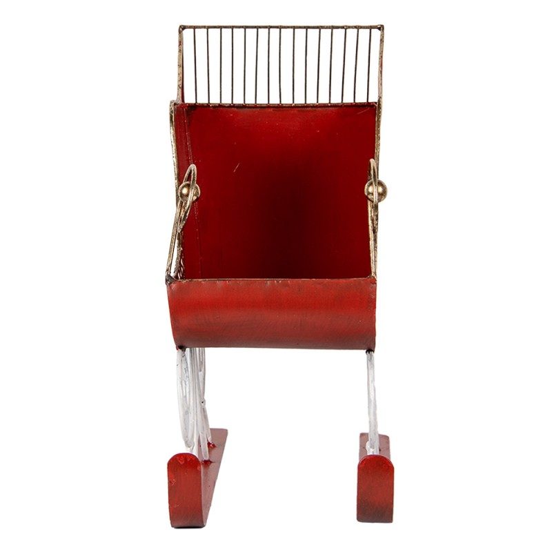 Clayre & Eef Decorative Figurine Sled 37x16x31 cm Red Metal