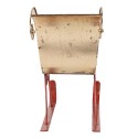 Clayre & Eef Statuetta decorativa Slitta 37x15x28 cm Bianco Metallo