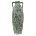 Clayre & Eef Vase Ø 16x45 cm Green Ceramic Flowers