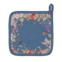 Clayre & Eef Manique 20x20 cm Bleu Coton Fleurs