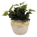 Clayre & Eef Planter Ø 22x19 cm Beige Stone Lemons