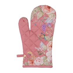Clayre & Eef Manique de four 18x30 cm Rose Coton Fleurs