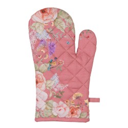 Clayre & Eef Manique de four 18x30 cm Rose Coton Fleurs