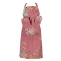 Clayre & Eef Presina da forno 18x30 cm Rosa Cotone Fiori