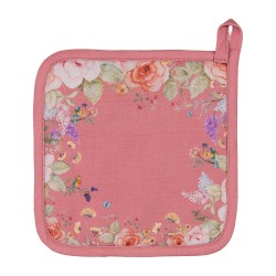 Clayre & Eef Manique 20x20 cm Rose Coton Fleurs