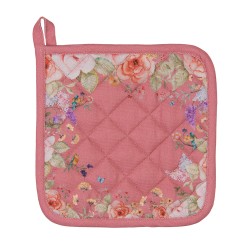 Clayre & Eef Manique 20x20 cm Rose Coton Fleurs