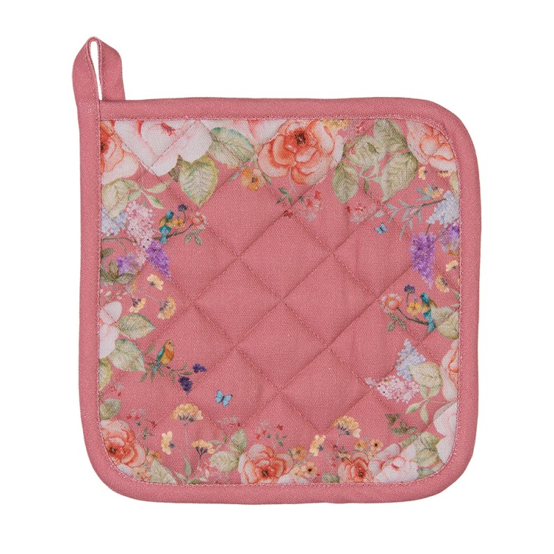 Clayre & Eef Manique 20x20 cm Rose Coton Fleurs