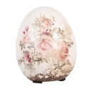 Clayre & Eef Decoration Egg Ø 7x9 cm Beige Ceramic
